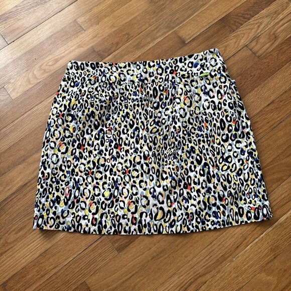Swing Control Skirt Skort Multicolor Animal Print Pullover Golf Tennis Size 18 - Picture 6 of 8